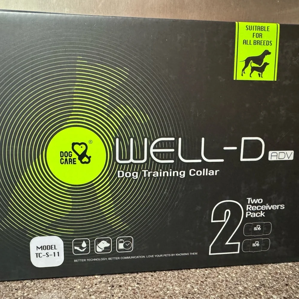 WELL-D DOG TRAINING COLLAR 2 RECEIVERS PACK